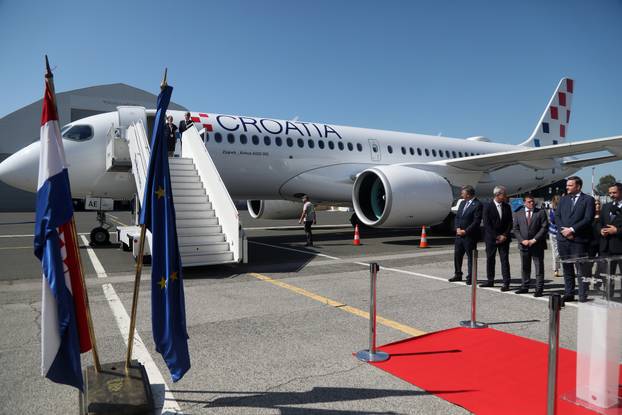 Zagreb: Slijetanje Airbusa A220, novog zrakoplova Croatia Airlinesa