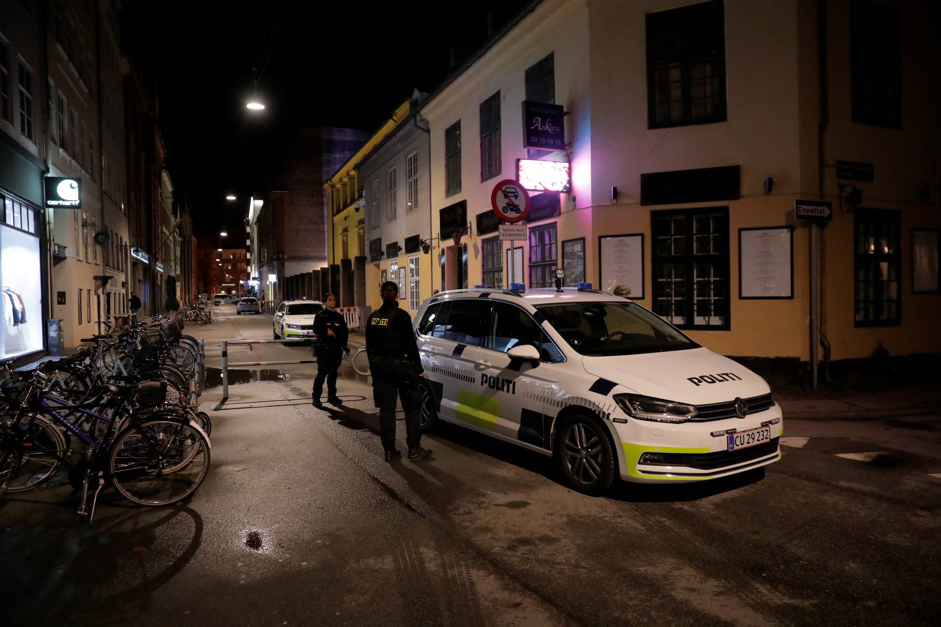 Danish police secure area near synagogue in Copenhagen