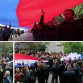 VIDEO Srbi su na Kosovu razvili zastavu dugačku 250 metara: Okupljeni pjevaju 'Izađi mala'...