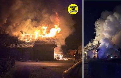 VIDEO Buktinja kraj Križa: Izbio veliki požar u Novoselcu, sedam obitelji ostalo je bez domova
