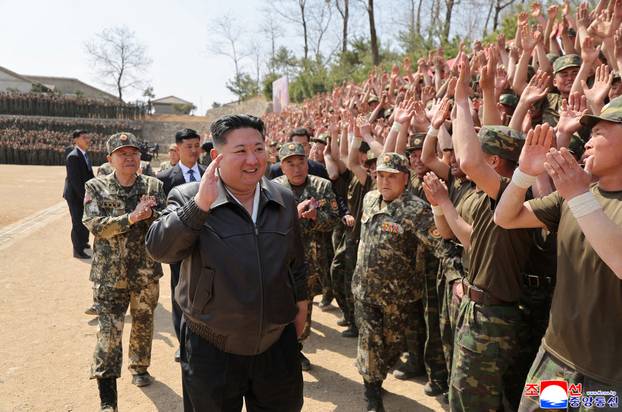 North Korea leader Kim Jong Un visits military training base