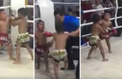 Šokantna snimka: Dva dječaka od pet godina tukla se u ringu