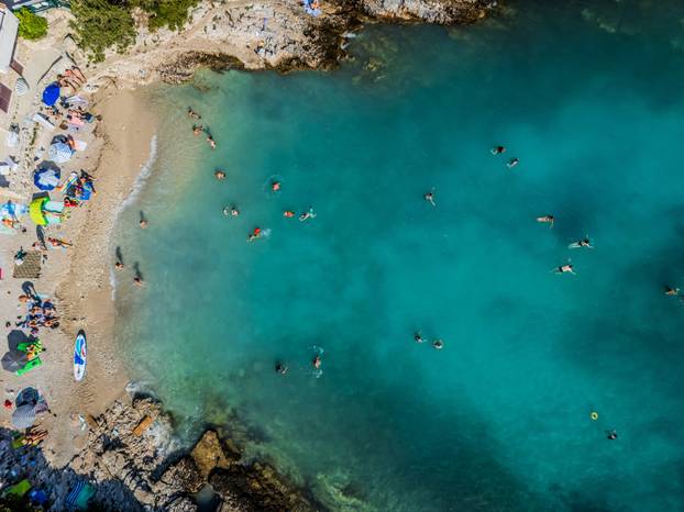 Plaža Žitna, Korčula - Zavalatica snimljena iz zraka 