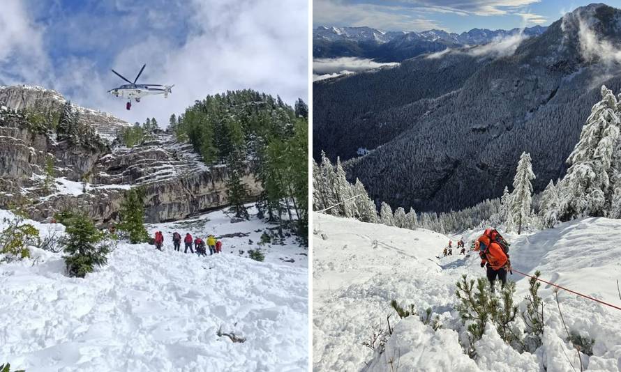 FOTO Slovenski spasioci otkrili mjesto gdje su tražili Hrvate, jedna lavina ugrozila je i njih!