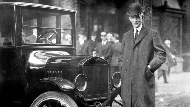 Henry Ford With 1921 Model T