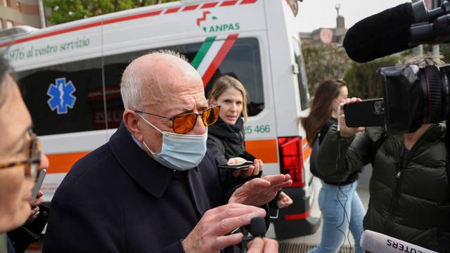 Former Italian Prime Minister Silvio Berlusconi's daughter, Marina Berlusconi, arrives at 'San Raffaele' hospital where Berlusconi is hospitalised