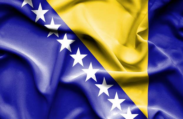 Bosnia and Herzegovina waving flag
