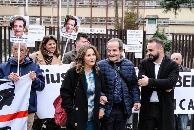 Rome, at the Rome Court of Appeal, the Judgment to Review the Trial of Beniamino Zuncheddu Sentenced in 1991 to Life Imprisonment for Murder, Italy - 26 Jan 2024