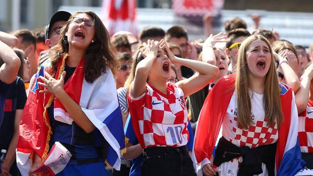 Euro 2020 - Fans in Croatia watch the Euro 2020 Group D match England v Croatia