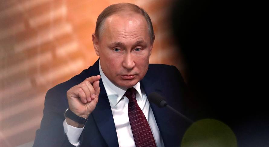 Russian President Vladimir Putin's annual end-of-year news conference in Moscow