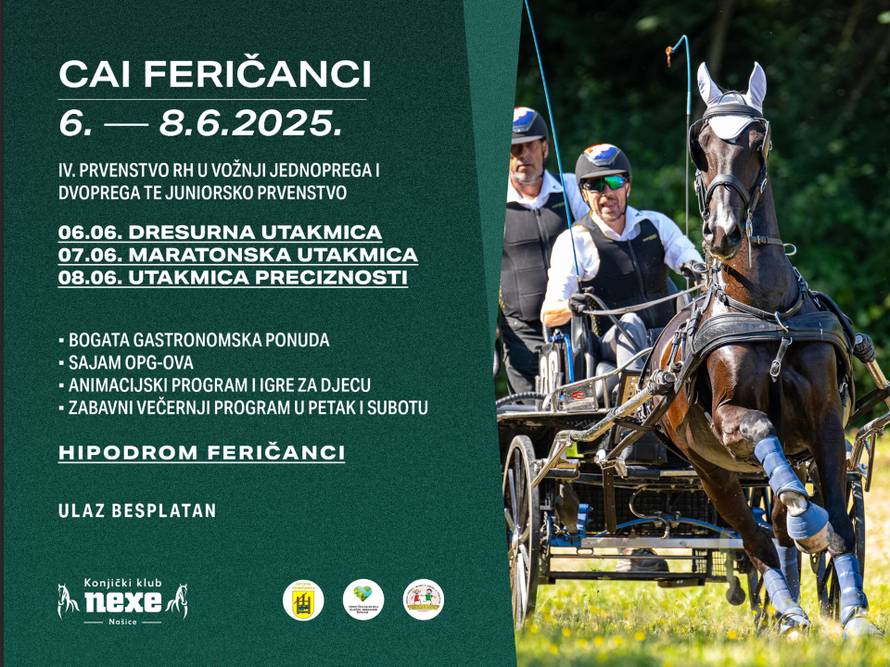 CAI FERIČANCI 2025: Slavonija u punom galopu: konjičko natjecanje, vino i doživljaji!
