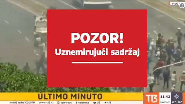 Puč u Venezueli: Vojno vozilo gazilo je prosvjednike na ulici