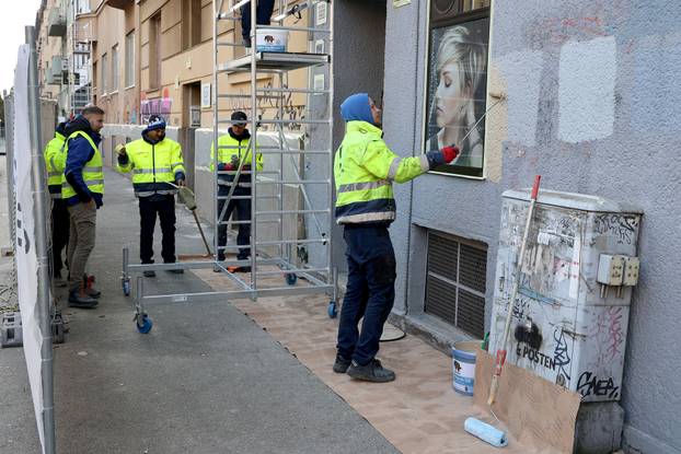 Zagreb: U Vodnikovoj počelo uklanjanje grafita