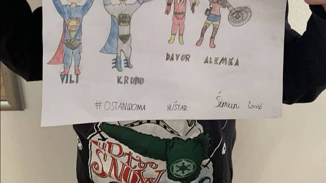 Mali Šimun nacrtao Beroša kao superheroja: 'Ti si moj junak!'