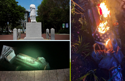 Ruše kipove Kristofora Kolumba diljem Amerike: Jedan su bacili u jezero, drugom otkinuli glavu