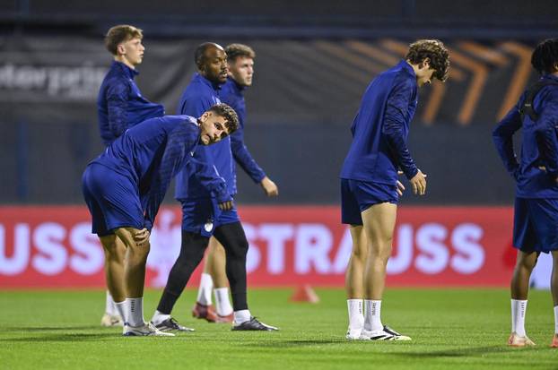 Zagreb: Trening GNK Dinamo uoči utakmice protiv Fenerbahce F.K.