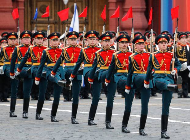 Russian army parade marking the World War II anniversary in Moscow