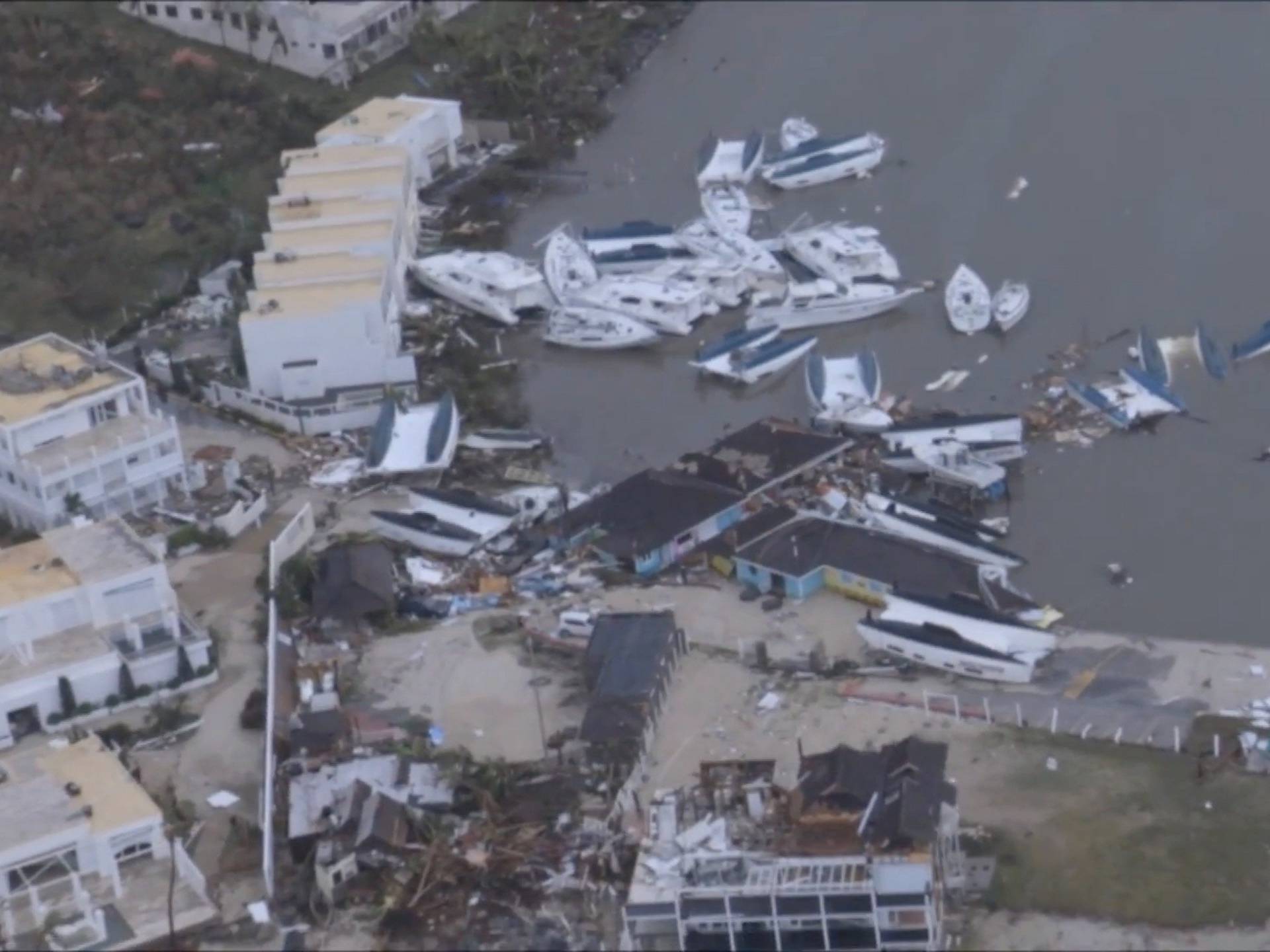 The aftermath of Hurricane Irma on Sint Maarten Dutch part of Saint Martin island in the Carribean