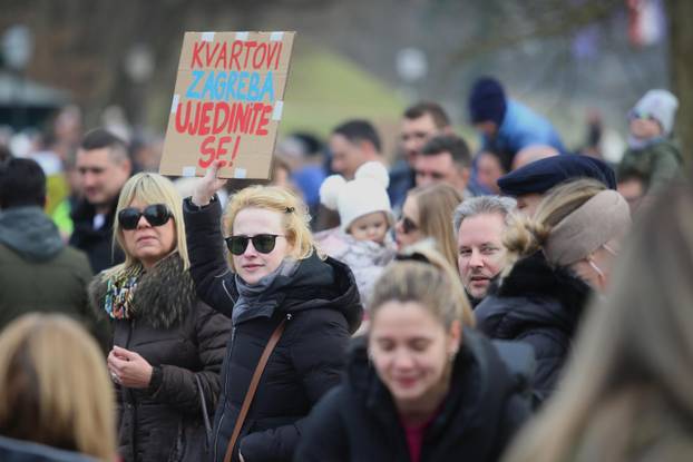 Zagreb: Građanska inicijativa Stop Spalionici Rebro organizirala prosvjed protiv izgradnje spalionice