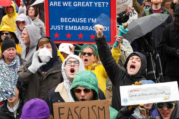 Anti-Trump “Hands Off” protest in Boston