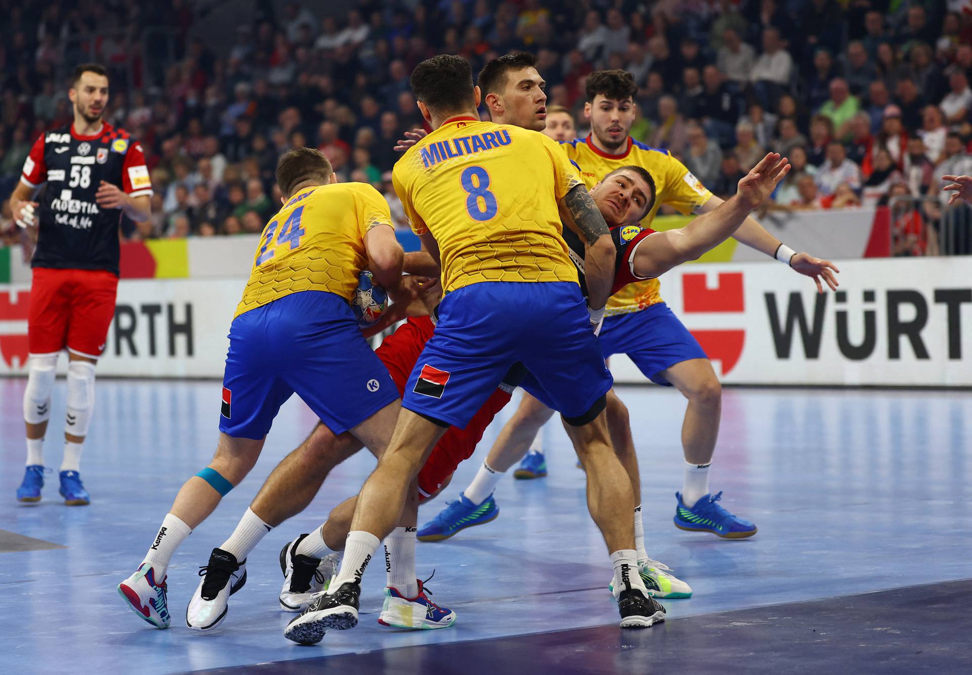 EHF 2024 Men's European Handball Championship - Preliminary Round - Group B - Croatia v Romania