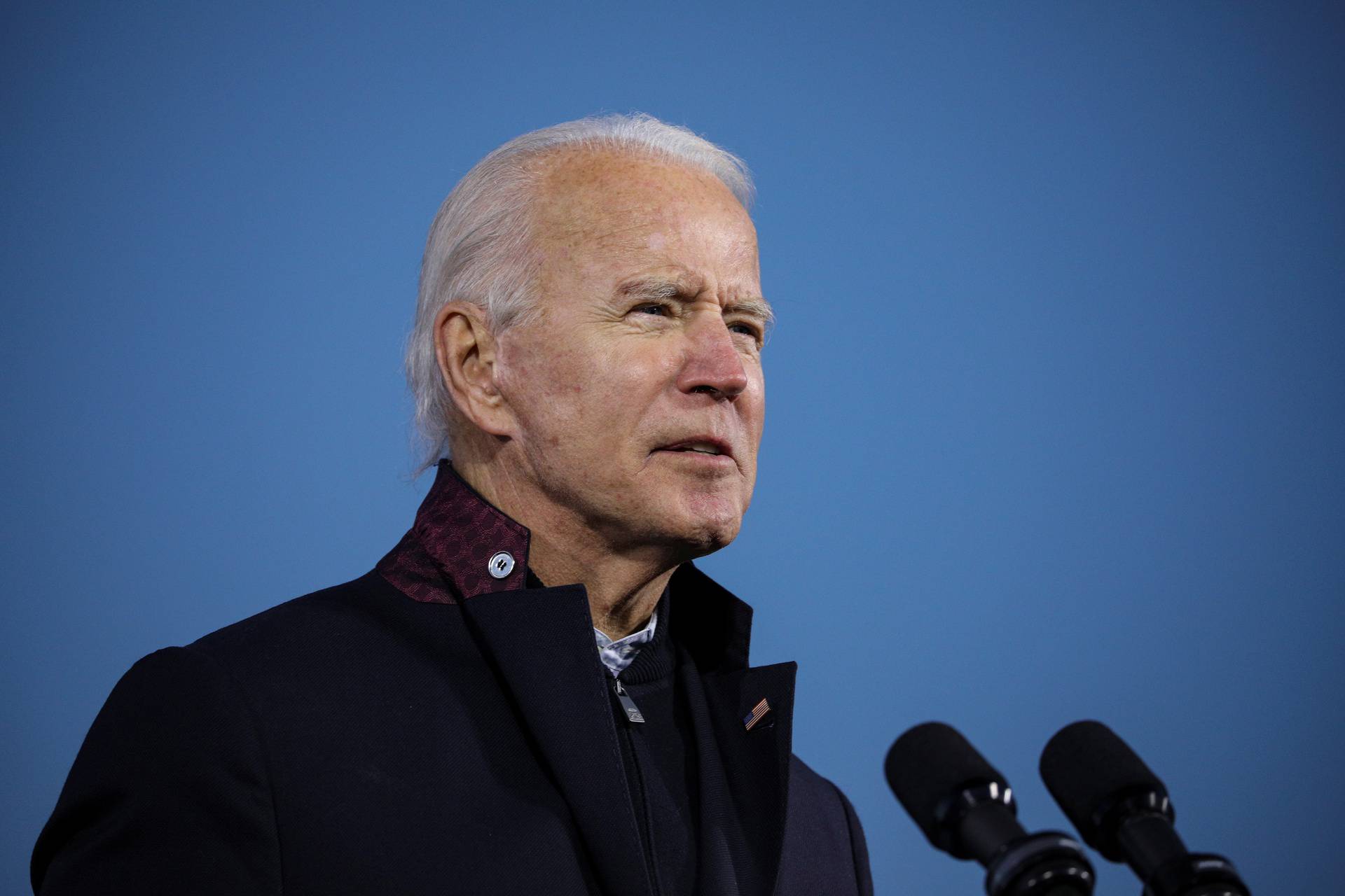 U.S. Democratic presidential candidate Joe Biden speaks during a voter mobilization event at the Michigan State Fairgrounds in Novi, Michigan