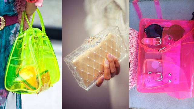 Prozirne ženske torbice od plastike u boji i eteričnog  pleksiglasa - da, i to postoji