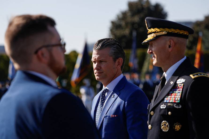 U.S. Defense Secretary Pete Hegseth hosts a ceremony honoring prisoners of war, in Washington