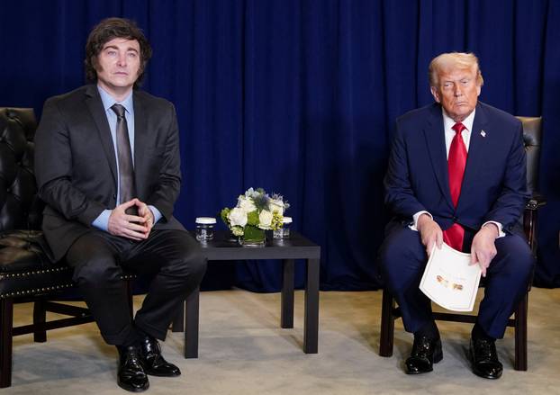 U.S. President Trump meets with Argentina's President Milei during the 80th United Nations General Assembly, in New York City