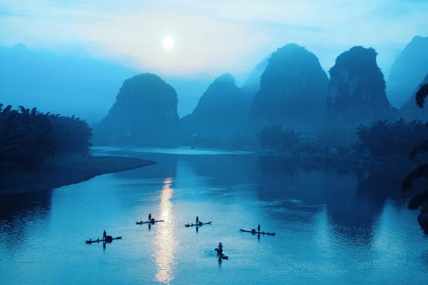 Beautiful,Yangshuo,Scenery,In,Sunrise,china