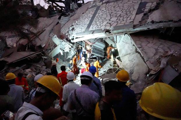 Aftermath of strong earthquake, in Mandalay