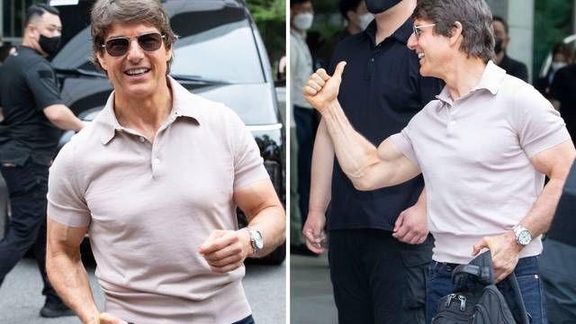 Tom Cruise sletio u zračnu luku pa pokazao impresivne bicepse