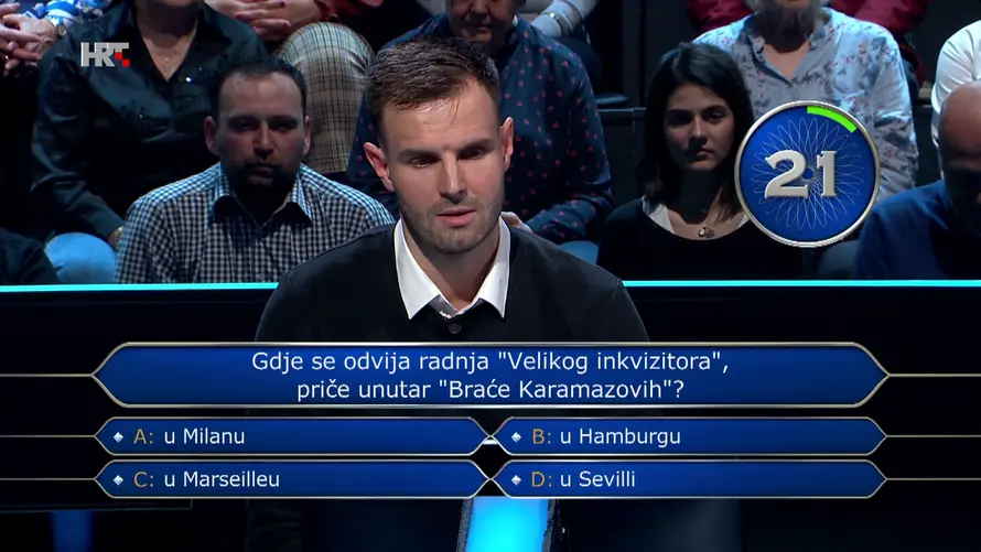 Na 'Milijunašu' otvoreno je 14. pitanje: Poznati kvizaš odustao, znate li vi odgovor na njega?