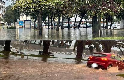 U Zadru je u sat vremena palo oborina koliko inače padne u mjesec dana: Grad 'zaplivao'...