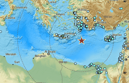 Snažan potres u Sredozemnom moru, jačine 5,9 po Richteru: 'Sve se treslo oko 30 sekundi'