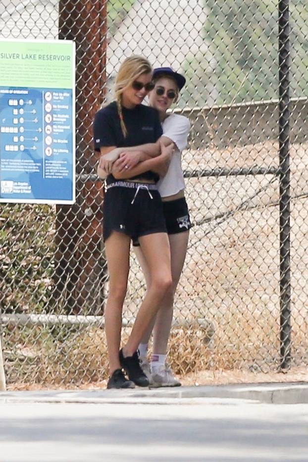 *EXCLUSIVE* Kristen Stewart and Stella Maxwell keep close during a hike together