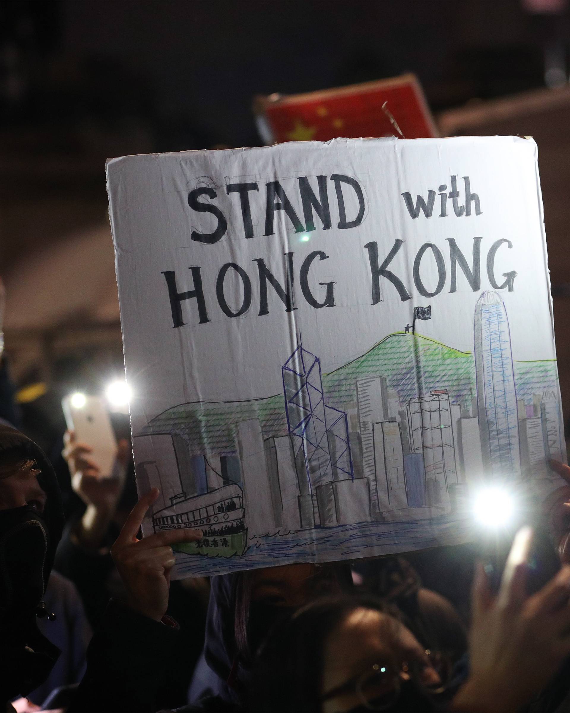 Hong Kong Democracy Protest Trafalgar Square London