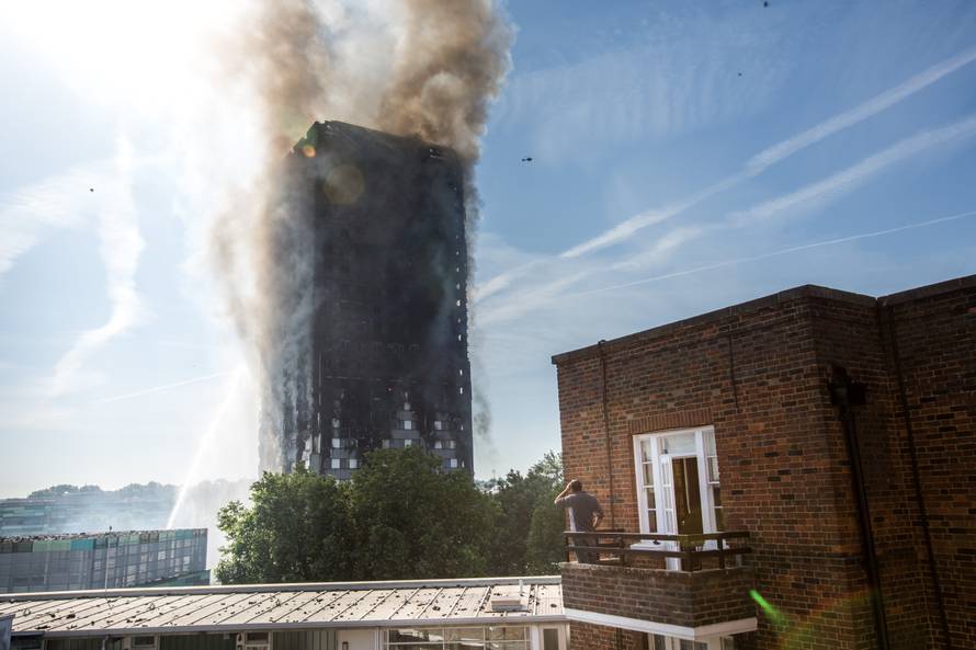Tower block fire in London