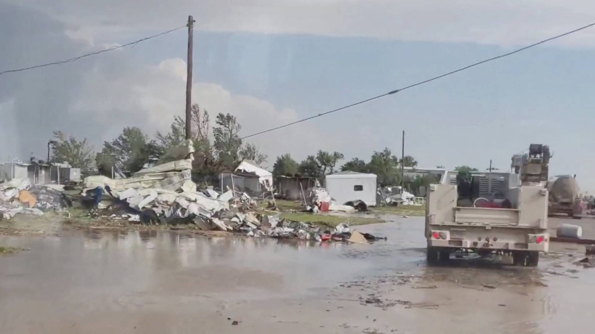 Texas town gets struck by tornado