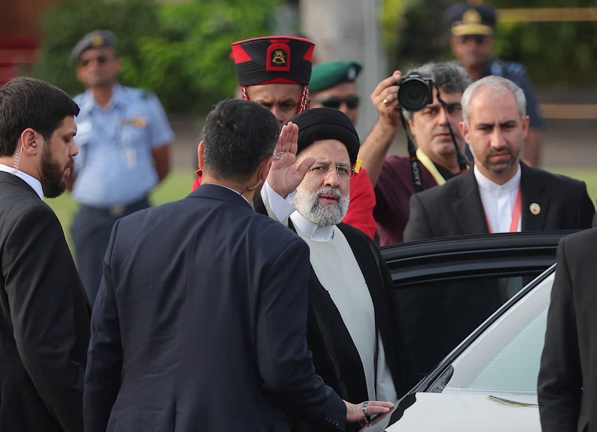 Iran's President Ebrahim Raisi arrives on a short visit to Sri Lanka