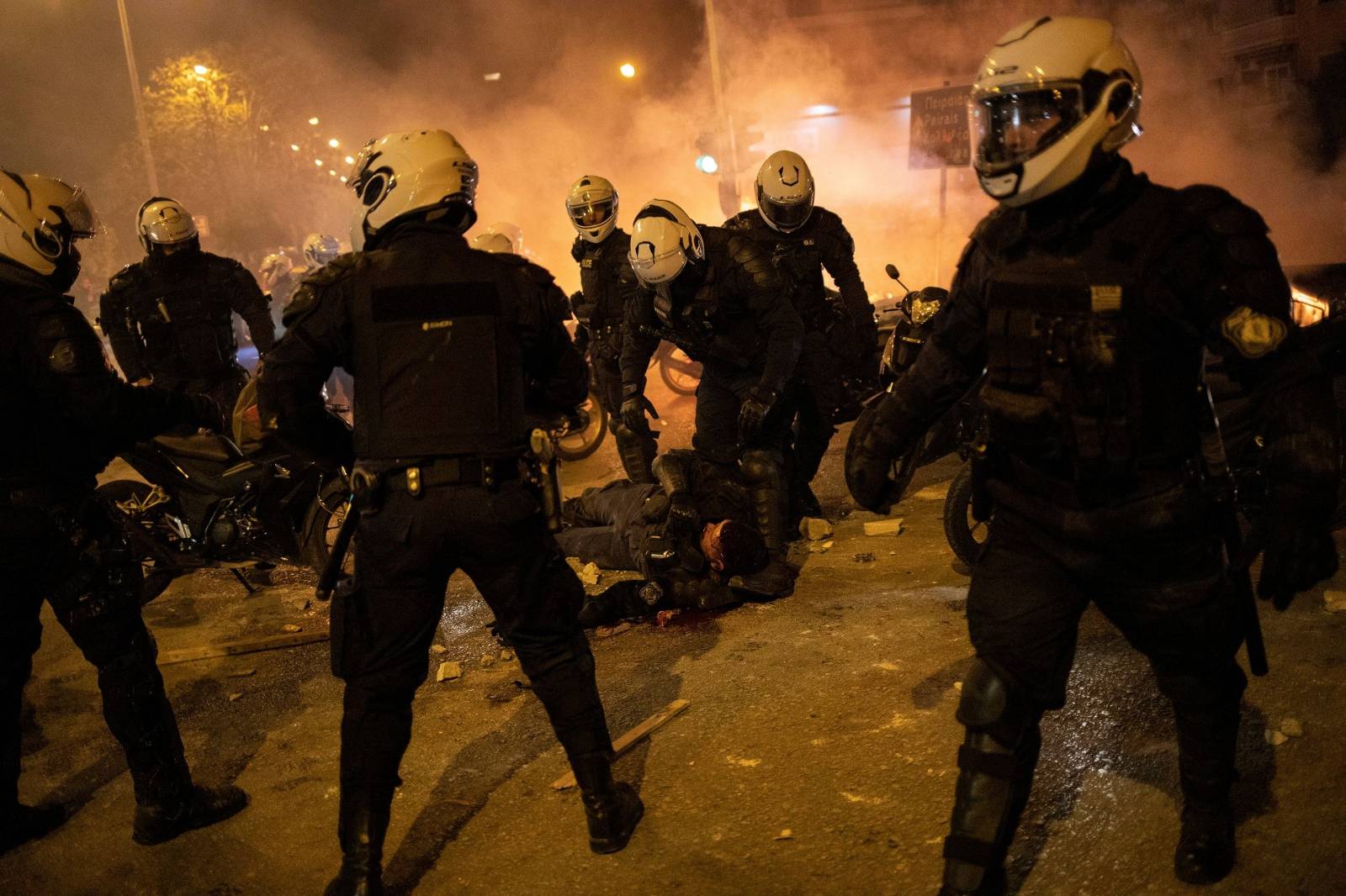 Demonstration against a police crackdown on gatherings in Athens