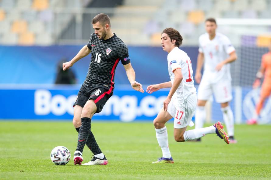 Utakmica četvrtfinala Europskog U21 prvesntva između Španjolske i Hrvatske