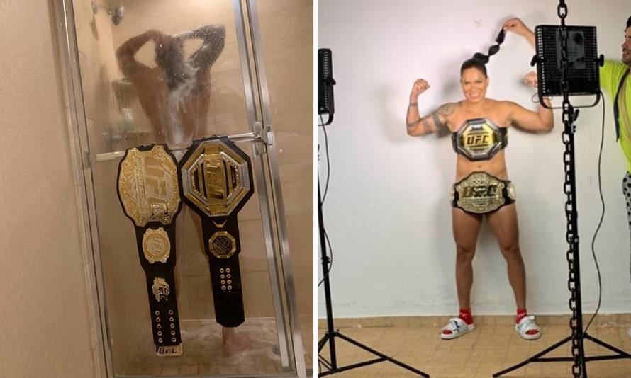 Amanda Nunes opet pozirala odjevena samo u UFC pojaseve