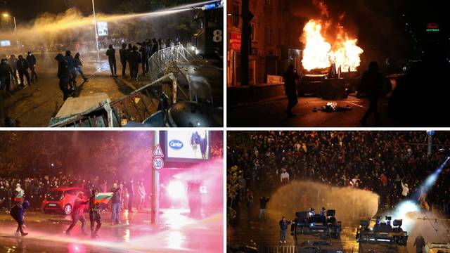 FOTO Veliki neredi u Bugarskoj! Huligani bacali bombe, policija uzvratila vodenim topovima