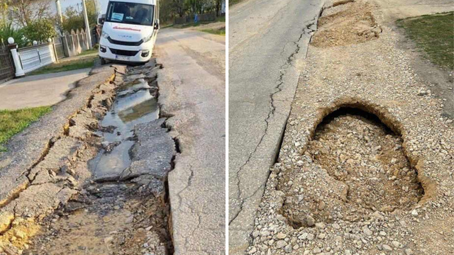 U Vrbovcu propala cesta, zapeo autobus, mještani ogorčeni: 'U ovim rupama ćemo poginuti'