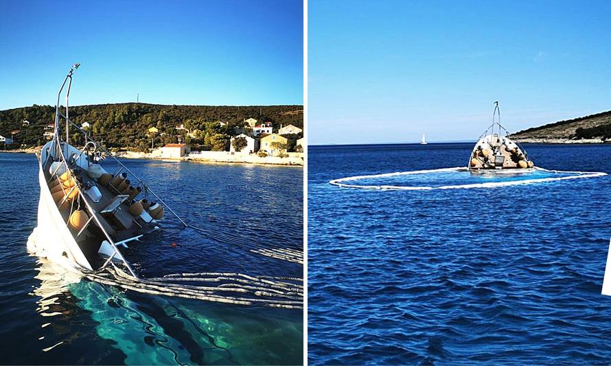 Jahta koja je potonula u blizini Lošinja imala četiri tone nafte! Spriječili su golemu katastrofu