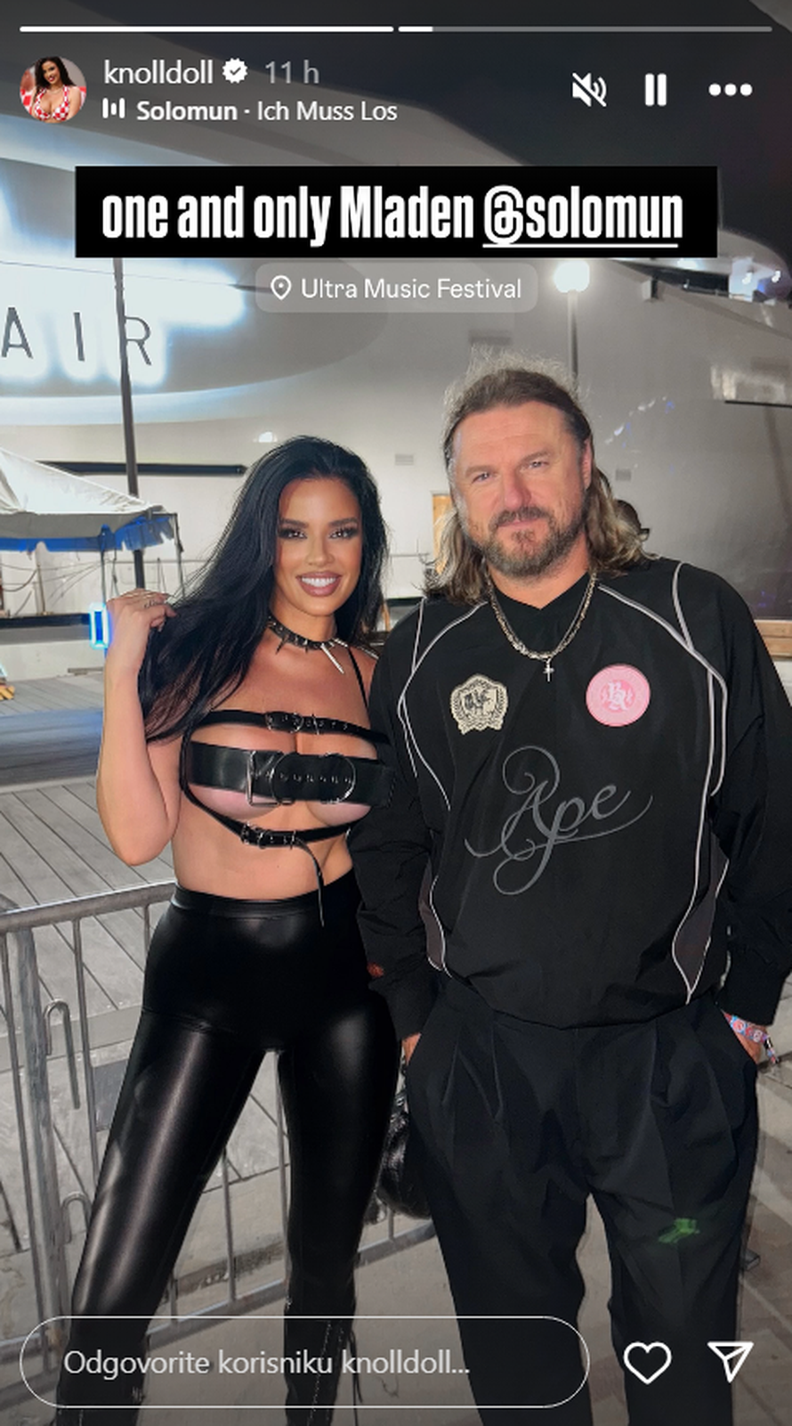 Ivana Knoll stegnula je bujne grudi pa ponosno stala uz DJ-a Solomuna: Jedan, jedini Mladen