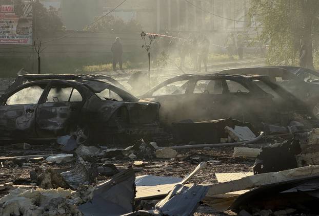 Aftermath of a Russian air attack in Zaporizhzhia