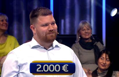 Matej odustao na posljednjem pitanju, kući otišao s 2.000 €
