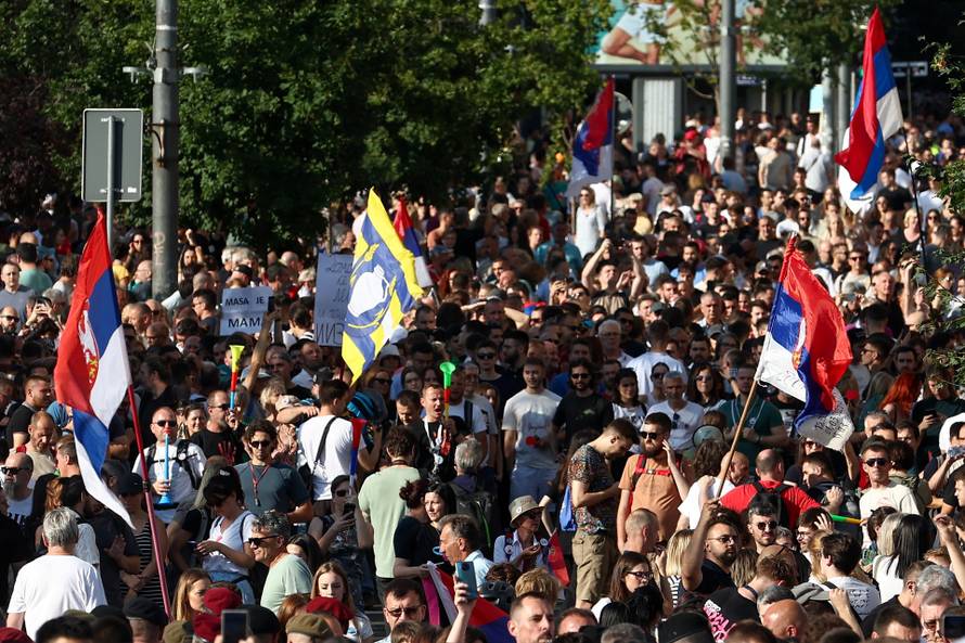 Anti-government protest in Belgrade